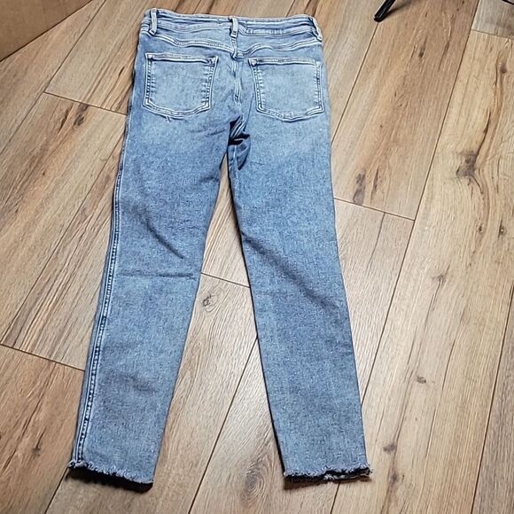 We The Free Jeans Womens 29 Blue Denim Distressed Skinny Straight Pants … - Picture 5 of 8